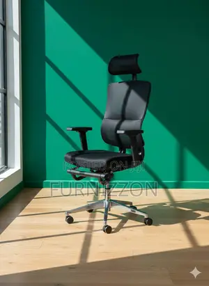 Height Adjustable Mesh Chair With Headrest