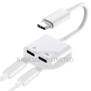 2in1 Usb Type-C Usb-C Headphone Audio Dac Splitter Adapter Pd Charging