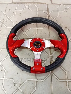 Universal Momo Black Red Steering Wheel – Sport Racing Wheel
