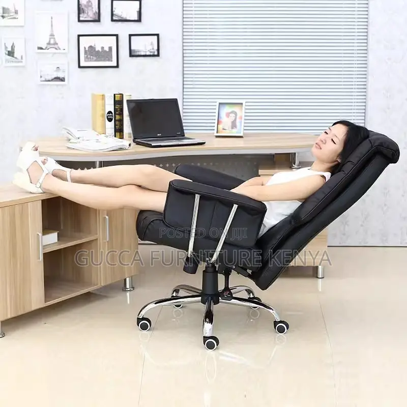 Executive Leather Reclining Office Desk Chair