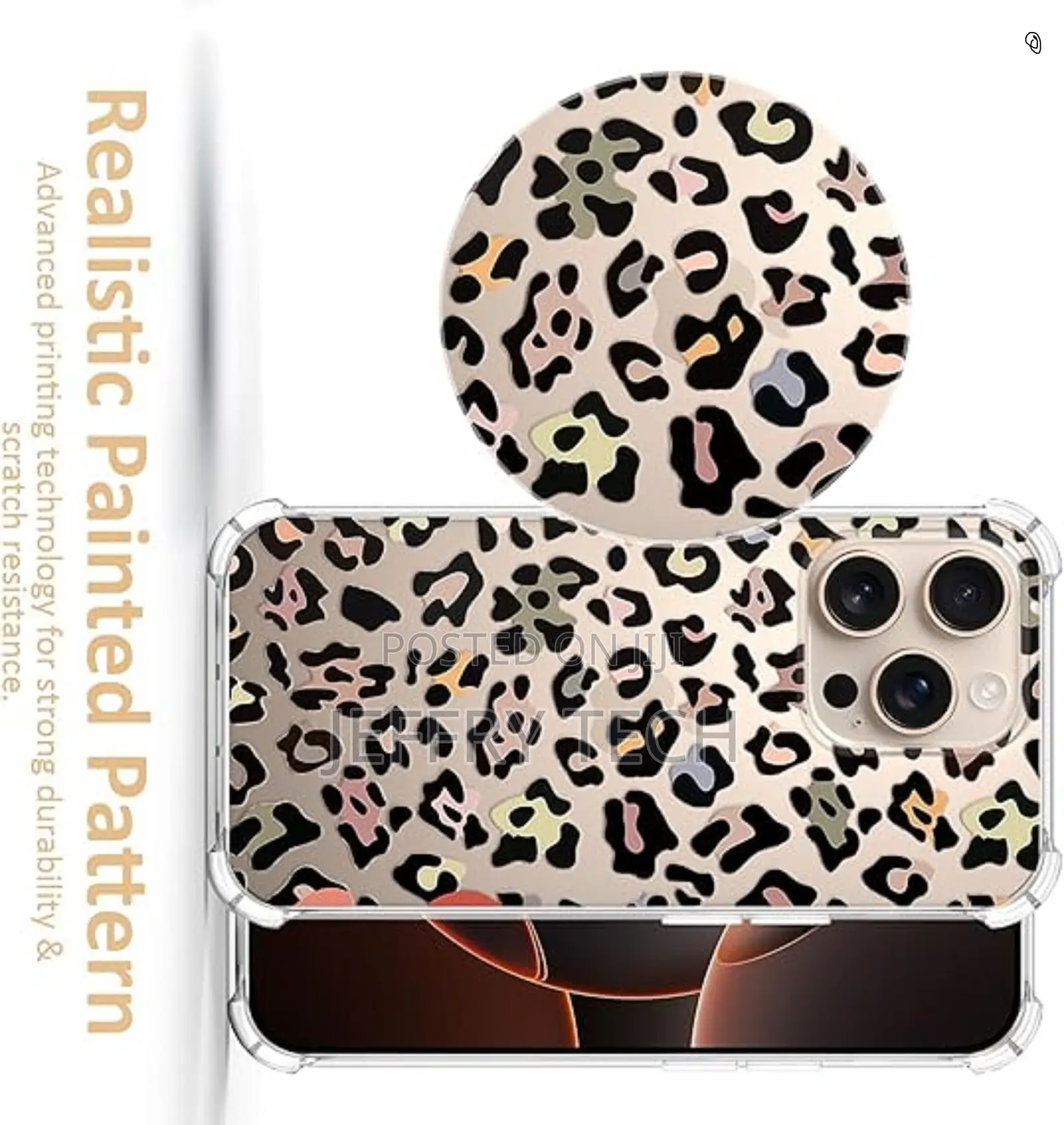 Caroki iPhone 16 Pro Max,Cute Leopard Print Pattern Case