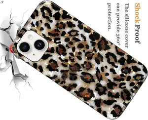 Jwear Leopard Cheetah Print Pearly Design Soft Silicone iPhone 15 Pro