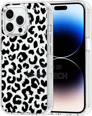 Mosnovo Case for iPhone 14 Pro Max Leopard Print Clear Tpu