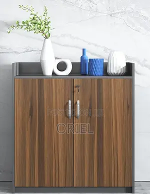 Office Cabinet; Minimalist Two-Door Wooden Storage Cabinet