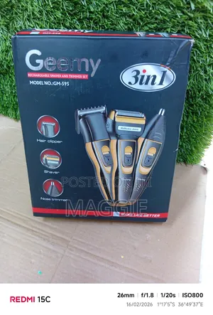 Geemy Rechargeable Shaver and Trimmer Set