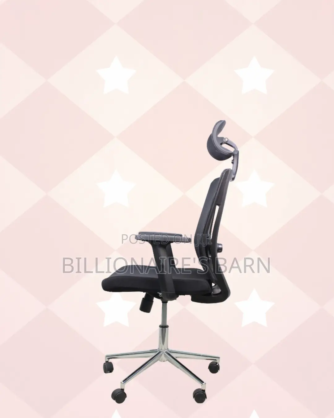 Black Ergonomic Office Chair | Office-Ready Style, Strong Base