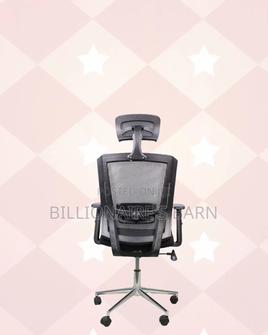 Black Ergonomic Office Chair | Office-Ready Style, Strong Base