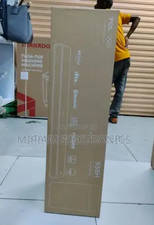 With Dolby. 2speakers New TCL 220w Sound Bar