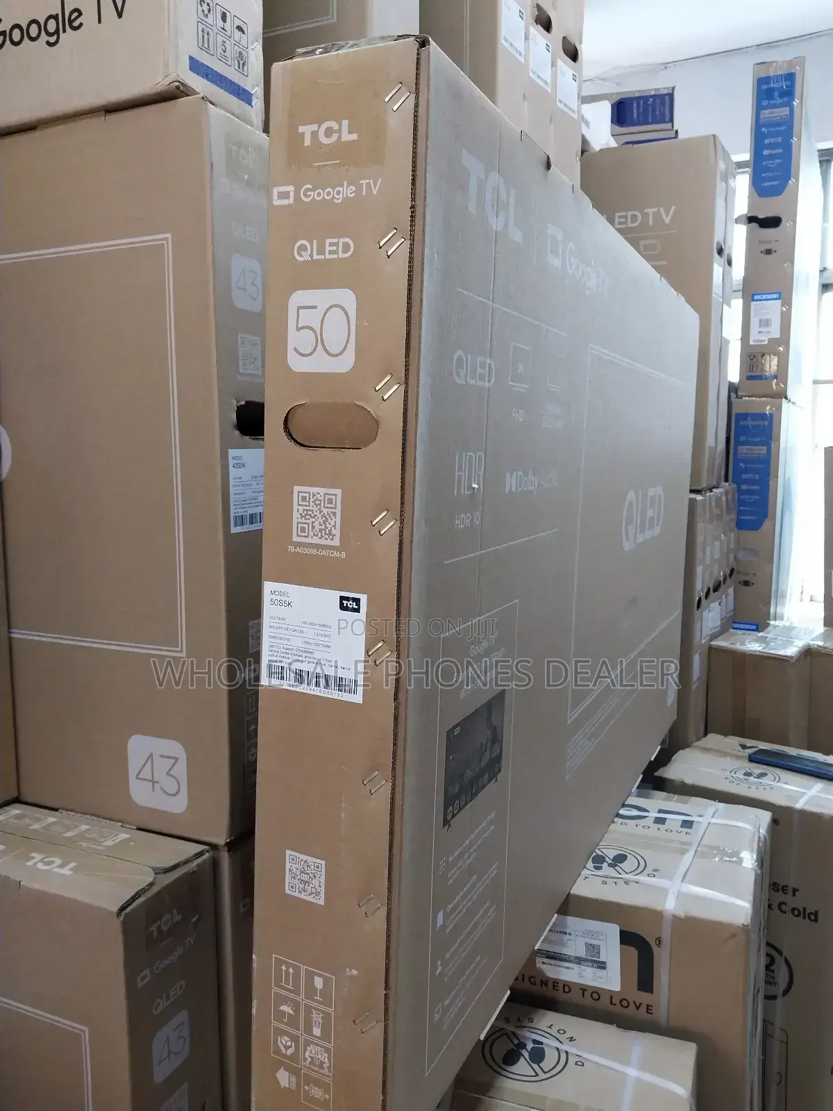 Tcl 50" Frameless Qled Google Tv, Dolby Audio, Bluetooth, Cast Enabled