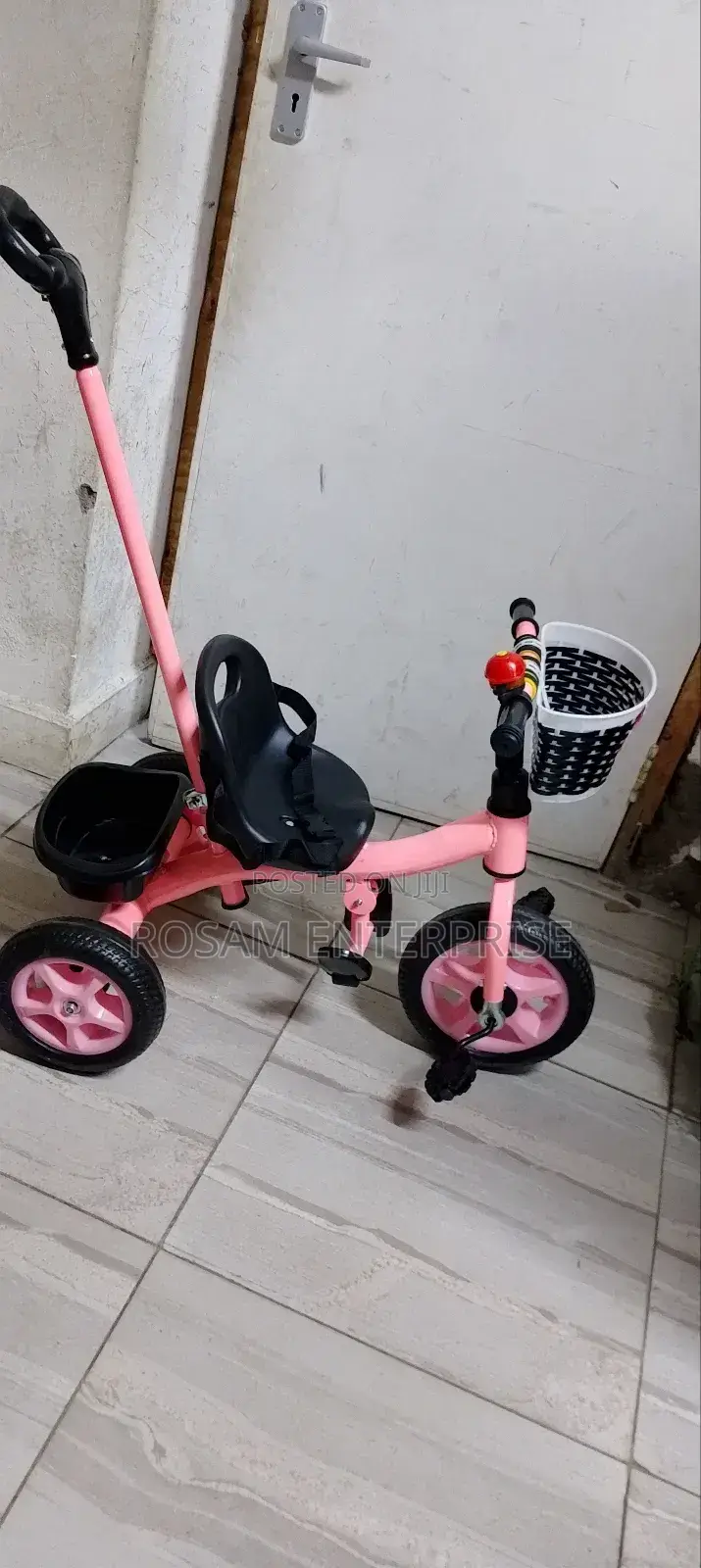 Tricycle With Push Handle