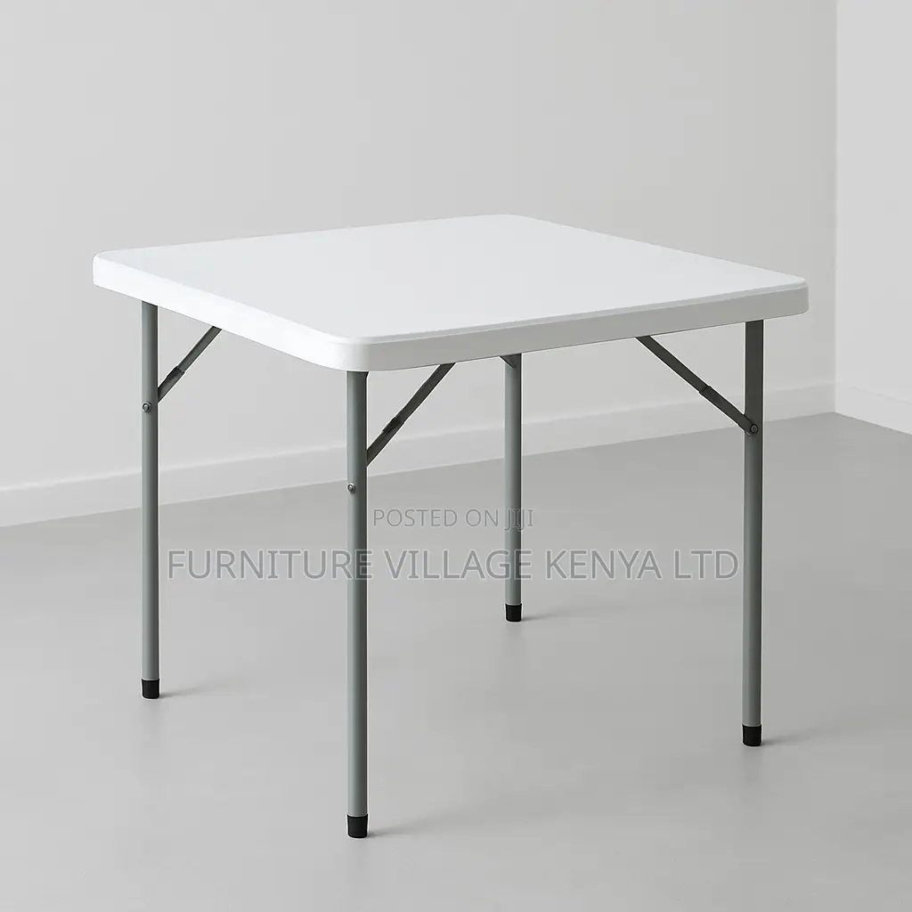 Foldable Table; Plastic Top Square Foldable Table