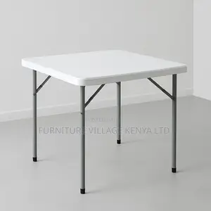 Foldable Table; Plastic Top Square Foldable Table