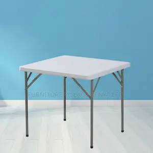Foldable Table; Plastic Top Square Foldable Table