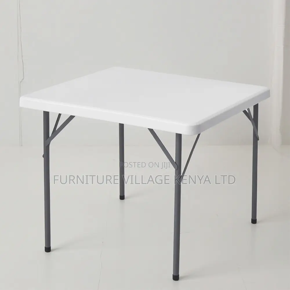 Foldable Table; Plastic Top Square Foldable Table