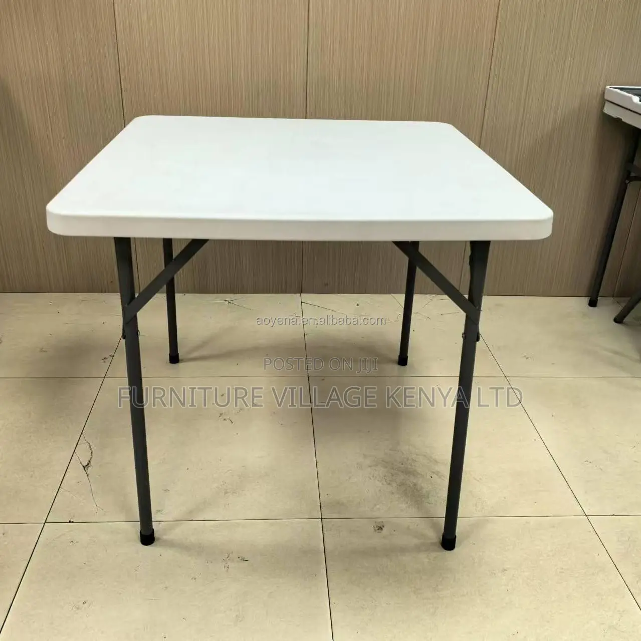 Foldable Table; Plastic Top Square Foldable Table