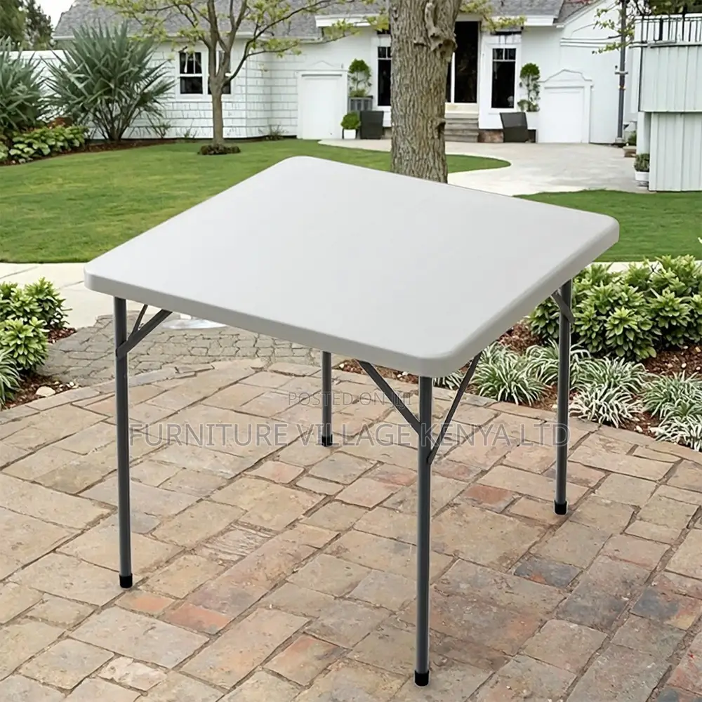 Foldable Table; Plastic Top Square Foldable Table