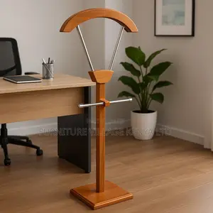 Coat Hanger; Mahogany Office Coat Hanger