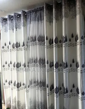 Grey and White Curtains Curtains Environmental Friendly Justice
