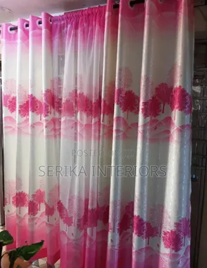 Hot Pink White Curtains Curtains Environmental Friendly Robertson's