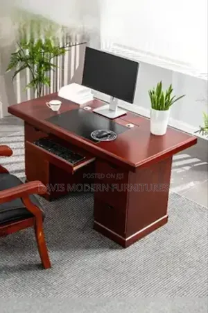 Brown Desk With Drawers