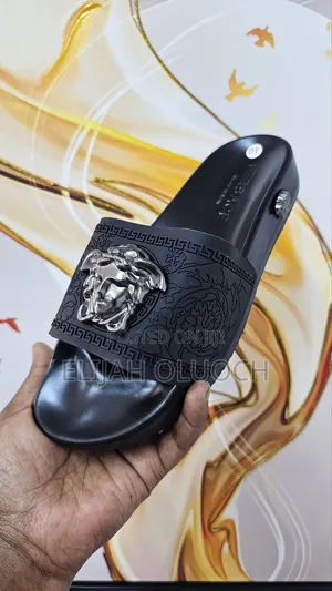 Versace Black Medusa Slides 
Quality