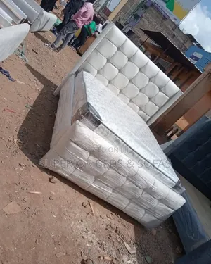 White Square Tufted Bed