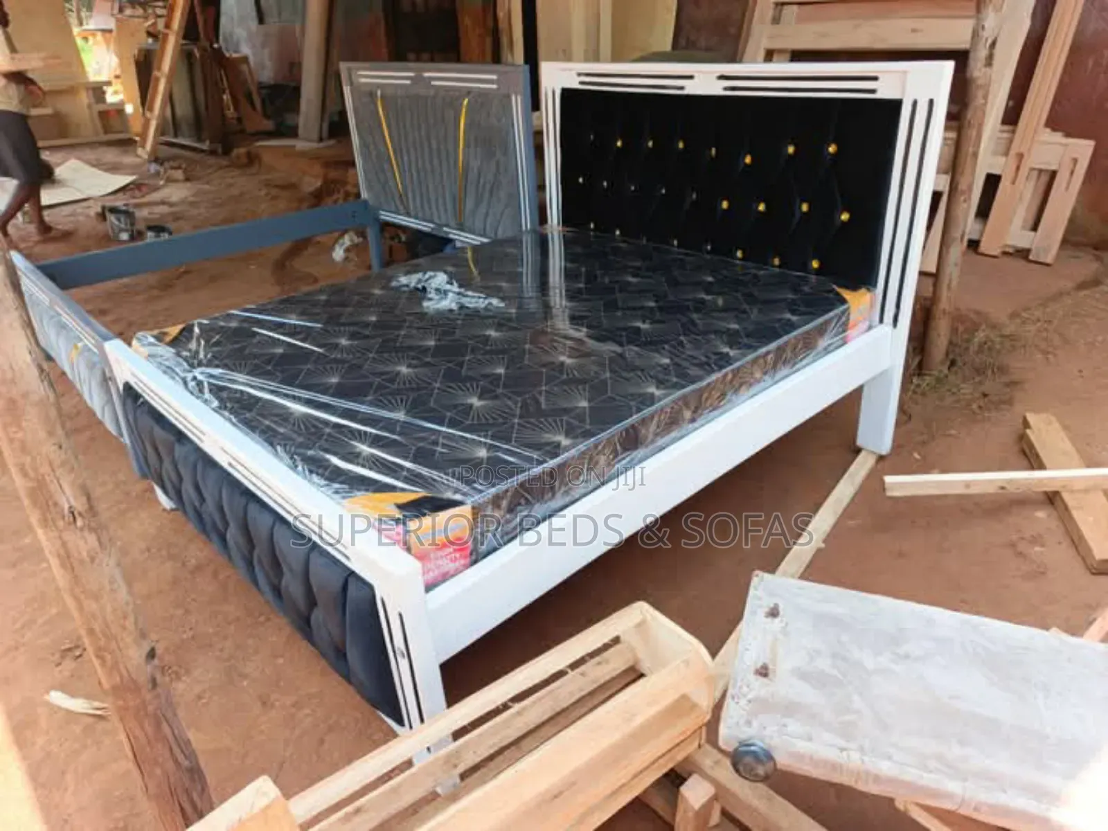 Modern Two-Tone Panel Bed Size 5 by 6