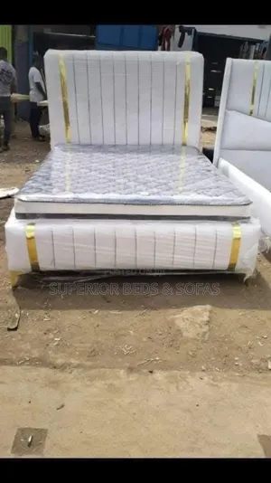 White Gold Accent Panel Bed Size 5 by 6