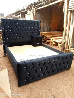 Black Diamond Studded Bed