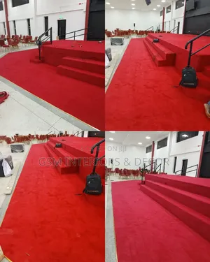 Red Carpets in Church Carpets of Wooven Fabric