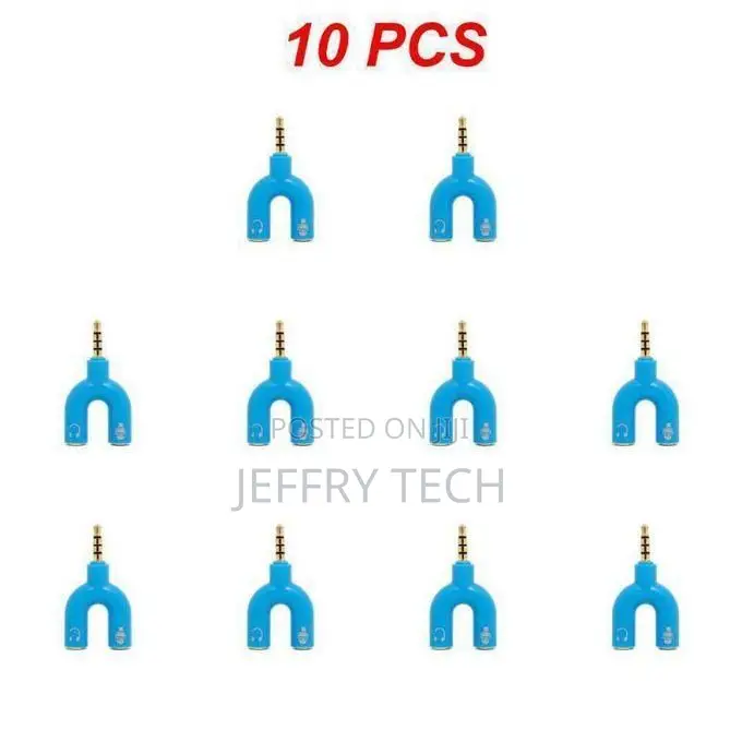 10pcs U Shape 3.5mm Jack Splitter