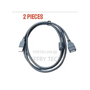 2pcs Usb 2.0 Extension Cable Male to Female (Usb Extender) 1.5m