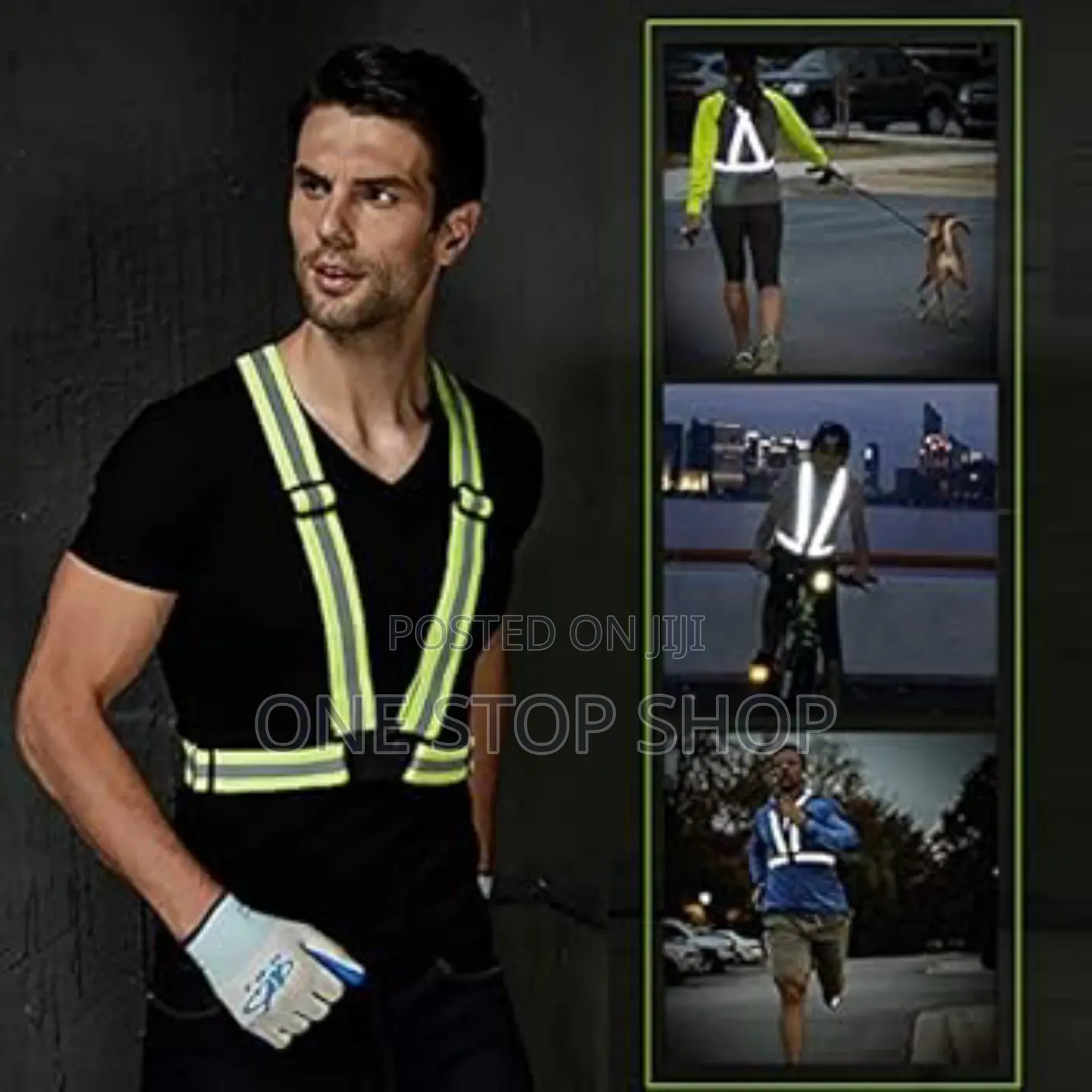 2pc Reflectors Oanger Reflective Safe Cross Belt