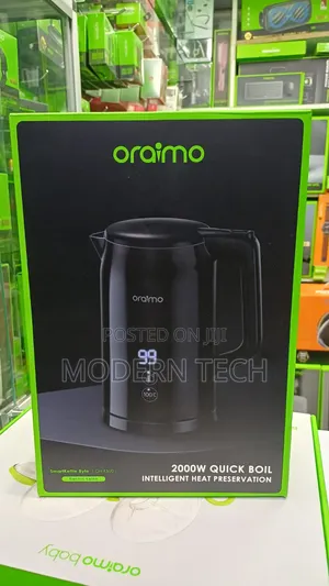 Oraimo Smartkettle Byte 1.7l 2000w Rapid Boil Stainless Steel Kettle .
