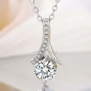 Stainless Steel Gold/Silver Chain Waterdrop Pendant, Hypoallergic