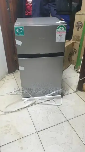With 2 Double Doors Hisense 91litres. Fridge