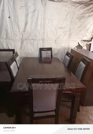 6 Seater Wooden Dining Table Set