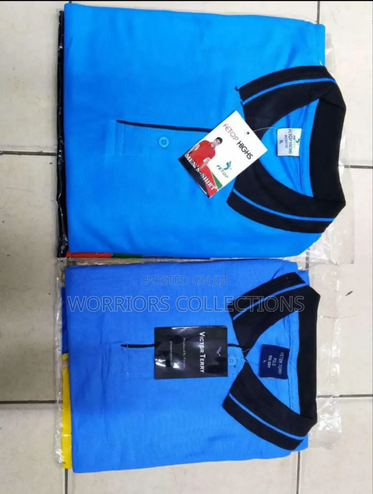 Dark Blue and Light Blue Polo T-Shirts Available