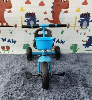 Colour Light Blue Kids Tricycle. With Wheels