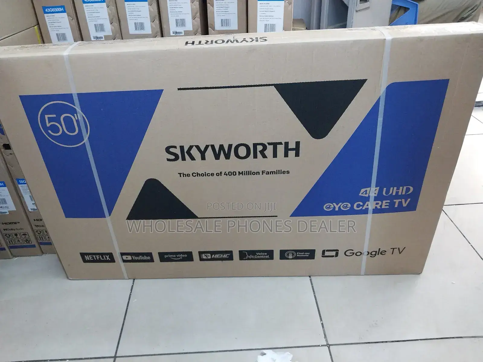 Skyworth 50" Frameless 4k Uhd Google Tv, Bluetooth And Cast Enabled