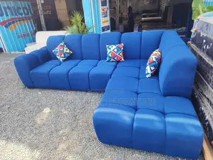 Blue Bold Bubble L Sofa 6 Seater