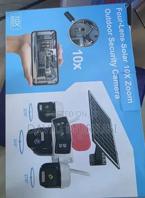 4-Lens Solar Surveillance Camera With 10x Zoom