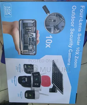 4-Lens Solar Surveillance Camera With 10x Zoom.