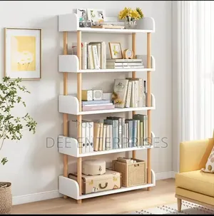 5 Tier Open Wooden Bookcase