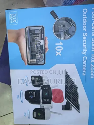 Professional Solar PTZ Camera – 10x Zoom, 4-Lens View