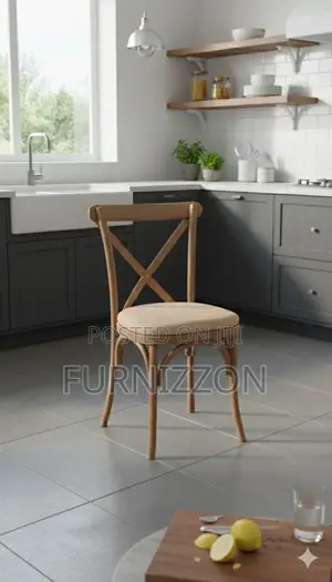 Wedding Detachable Woodgrain Crossback Chair