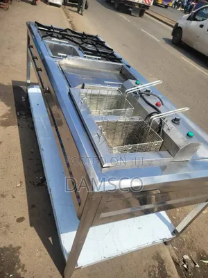 Gas Cooker Combined With Deep Fryer