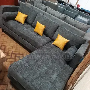 Creative Classy 6 Seater L Sofa + Throw Pillows