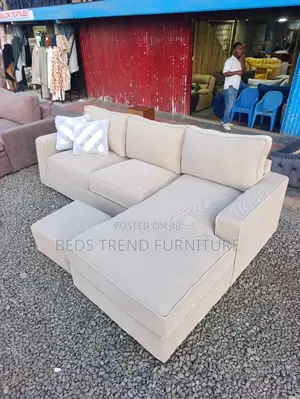 Jurasic 6 L Shaped Sofa (Creamy)