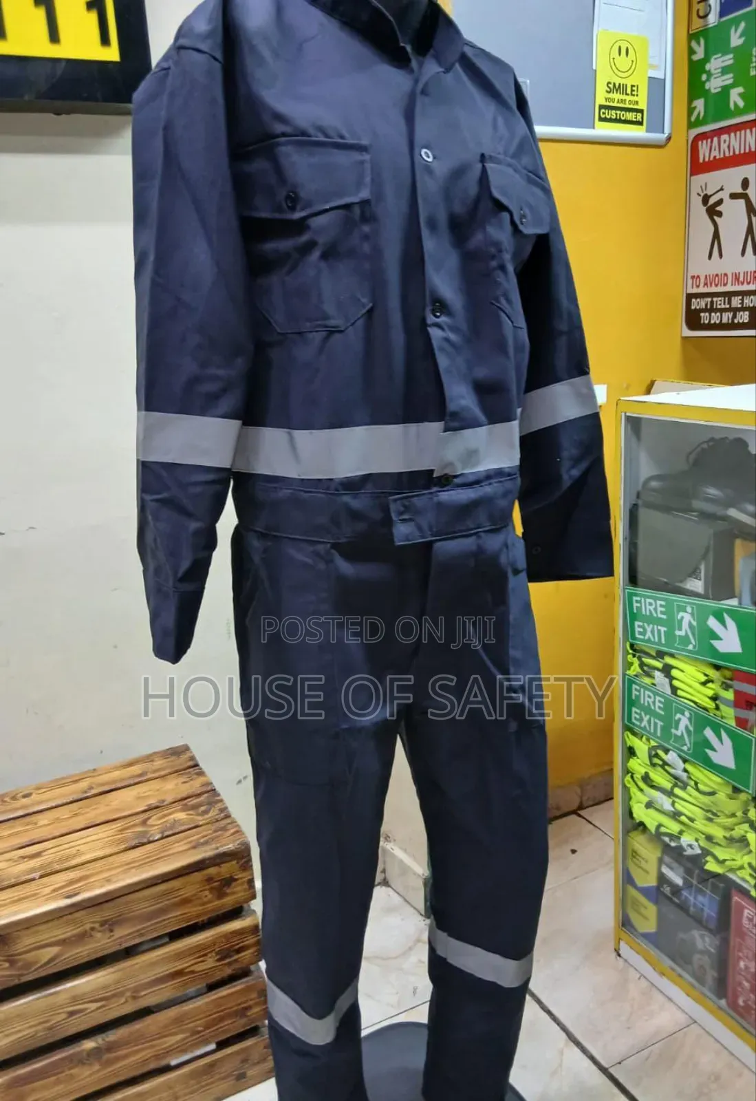 Silver Reflects Grey Navy Overall